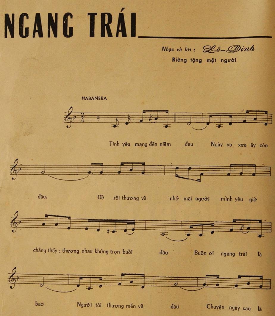 Sheet nhạc Ngang Trái